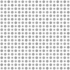 Fototapeta na wymiar Gray dot pattern with rings. Seamless vector background