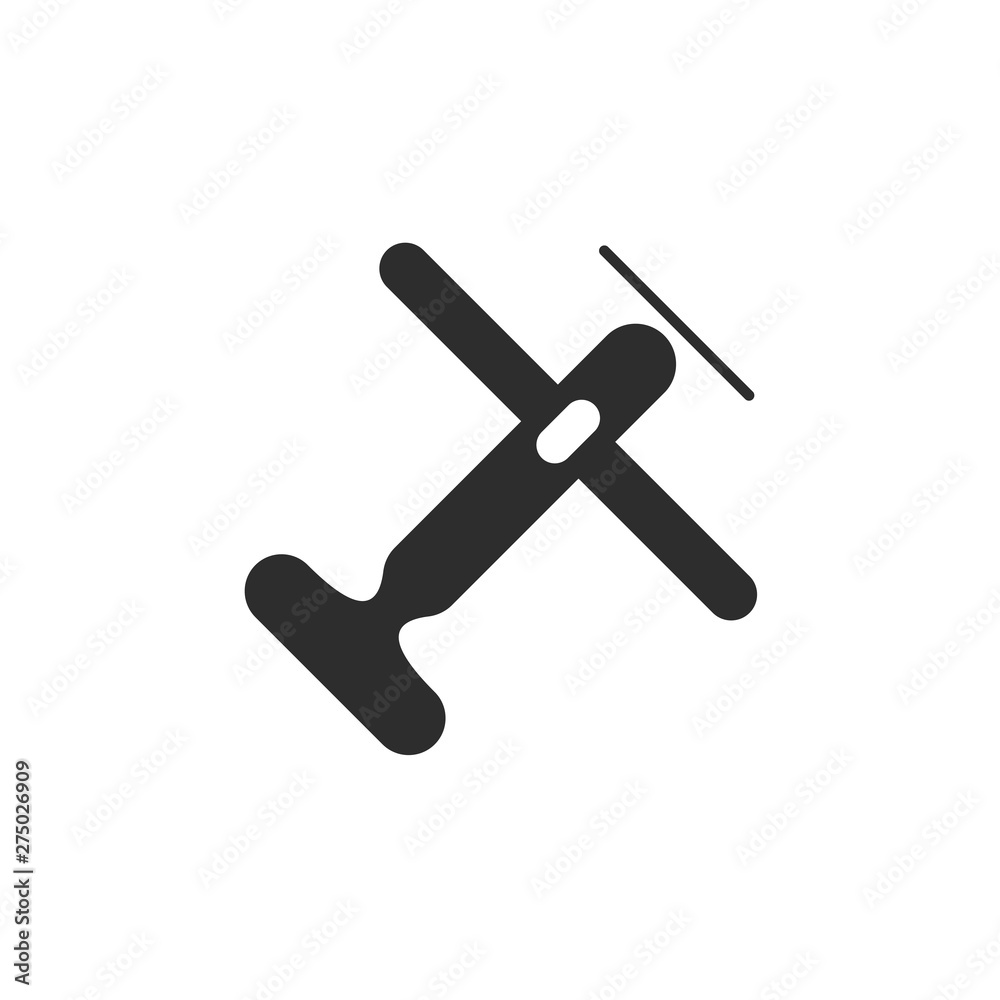 Poster plane icon template black color editable. plane symbol style vector sign isolated on white backgroun