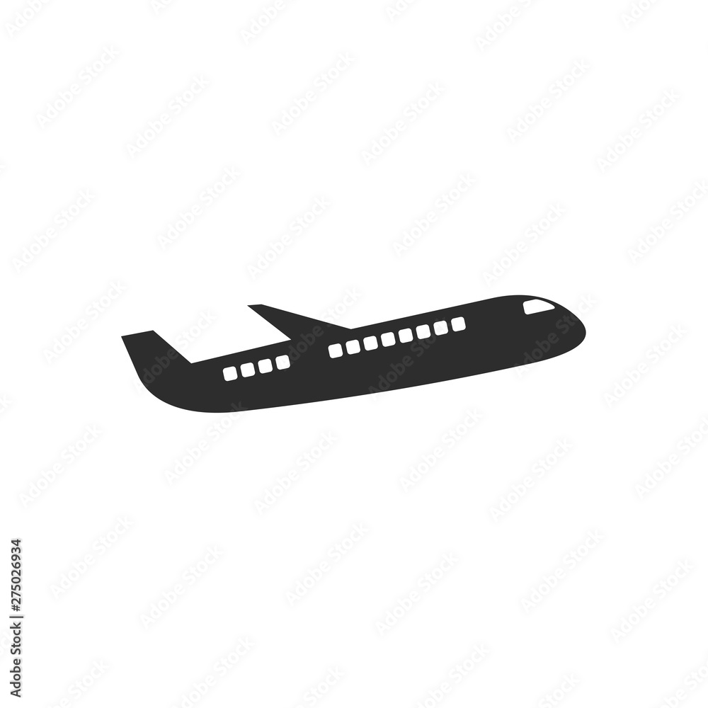 Poster plane icon template black color editable. plane symbol style vector sign isolated on white backgroun