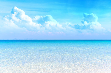 Calm Sea and Blue Sky Background.