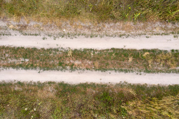 country road, view from above