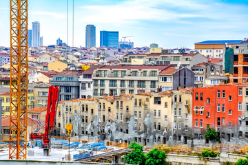 Urban transformation and new buildings at Taksim Istanbul