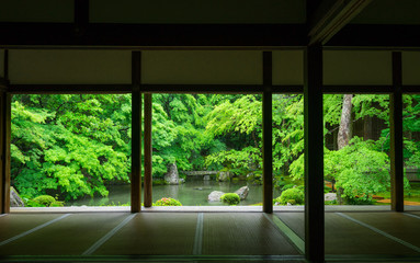 京都　蓮華寺　新緑