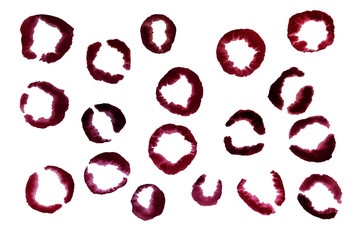 watercolor red circle motifs