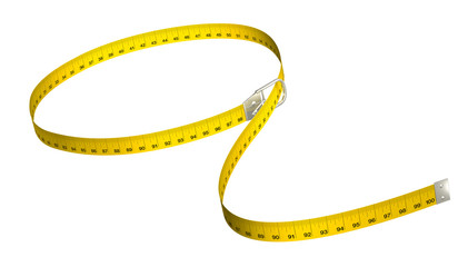 Metaphor for losing weight or dieting. Isolated on a white background, clipping path is included.