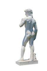 Obraz premium White background, David sculpture, Michelangelo 1501—1504