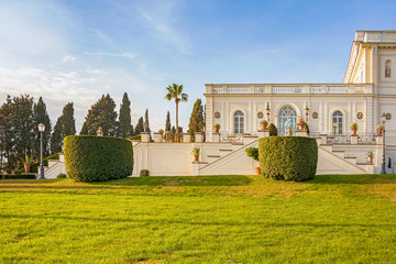 Villa apartment palace house with garden - obrazy, fototapety, plakaty