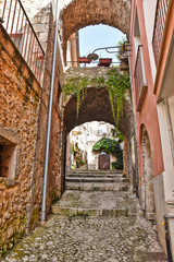 An alley in the village of Atina in Italy