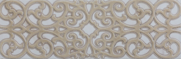 marble tile with floral pattern for the kitchen