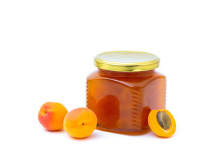 Jar of apricot jam