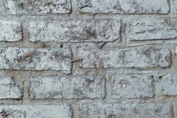 Background of brick wall texture painted silver paint