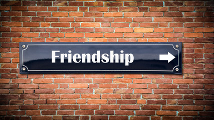 Fototapeta premium Street Sign to Friendship