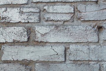 Background of brick wall texture painted silver paint