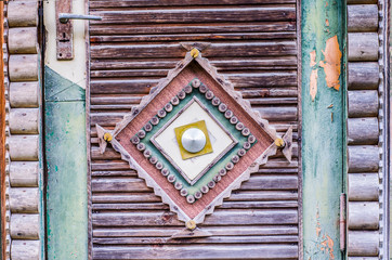 Carved wooden antique texture .