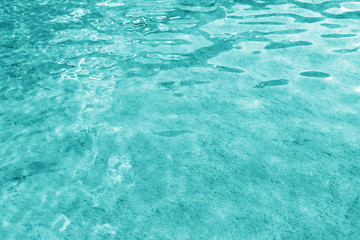 The surface of the reservoir with azure water