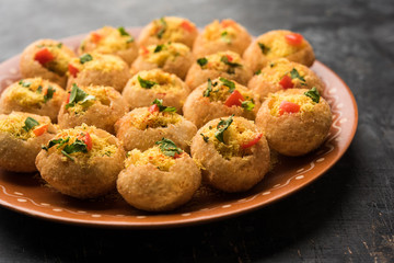 Sev puri - Indian snack and a type of chaat. Popular in Mumbai/pune from Maharashtra. it's a roadside food also served as a starter in restaurants