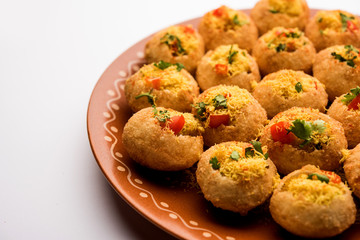 Sev puri - Indian snack and a type of chaat. Popular in Mumbai/pune from Maharashtra. it's a roadside food also served as a starter in restaurants