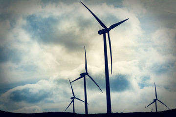 Wind turbines, clean and sustainable energy