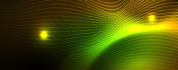 Shiny neon lines techno magic futuristic background, magic energy space light concept, abstract background wallpaper design