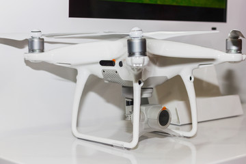 Quadcopter for flying on the radio. Drone for shooting photos and video from a height of flight.