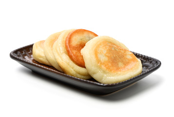 glutinous rice cake on white background