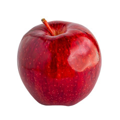 Fresh red apple isolated on white background