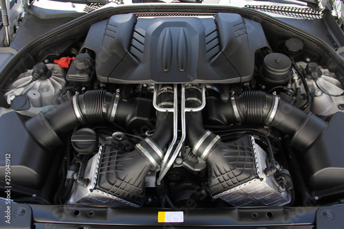 a petrol engine in a sports car