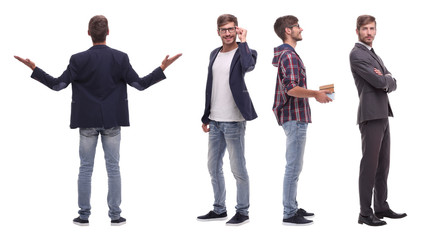 Obraz premium photo collage of a successful young man