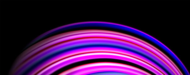 Fluid color waves with light effects, vector abstract background