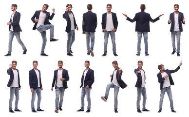 collage of photos of a successful modern man