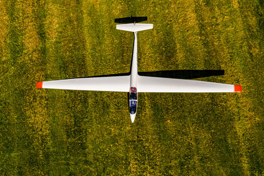 Segelflugzeug aus der Luft