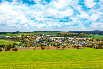 View of Zwönitz in the Ore Mountains