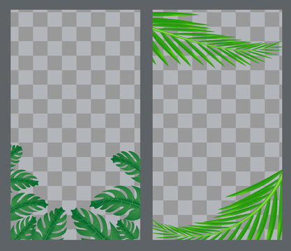 Geofilter for social media. Frame for smartphone photos from summer vacation or travel. Editable vector.
