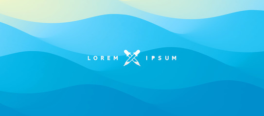 Water surface. Blue abstract background. Vector illustration for design.