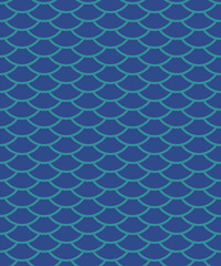 Fototapeta na wymiar Seamless pattern in oriental motifs in shades of blue, abstract background