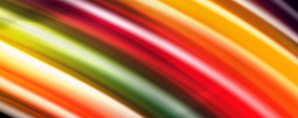 Flowing liquid colors - modern colorful flow poster. Wave liquid shapes. Art design for your design project