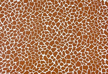 Deurstickers Bruin girafpatroon en textuurachtergrond © molly70photo