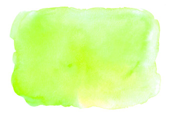 Watercolor abstract green yellow background for your design. The texture of the paper and watercolors. Background for text or image
