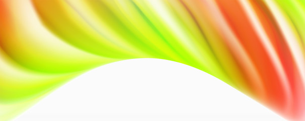 Modern Liquid color flow on white - colorful flow poster. Techno Wave Liquid shape in white color background. Design for your design project