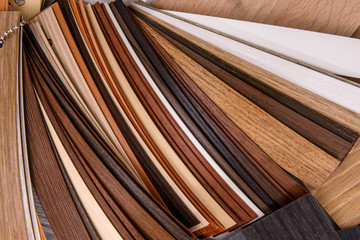 Colorful wooden sampler close up as background