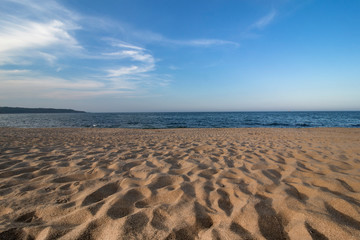 Fototapeta na wymiar Summer, sand, sea and sky. 