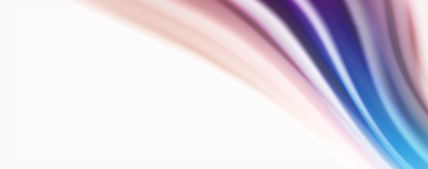 Obraz premium Modern techno Fluid color flow on white colorful poste. Art for your design