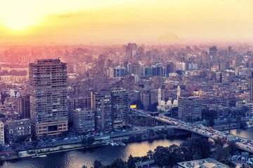Naklejka na ściany i meble Buildings of Cairo, the capital of Egypt
