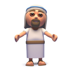 Jesus Christ the saviour with arms beckoning, 3d illustration