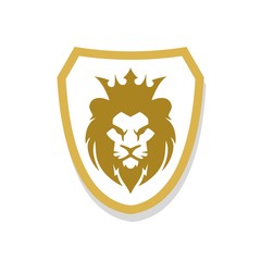 Lion head logo design, lion king, lion face, Lion with crown