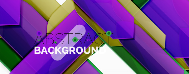 Abstract color lines dynamic background, modern material design style