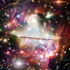 Galaxy, nebula and gas. The elements of this image furnished by NASA.