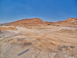 The road through the Negev desert. Israel.