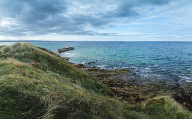 Coastline in Burghead village.
