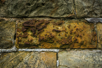 Rocky, old surface closeup